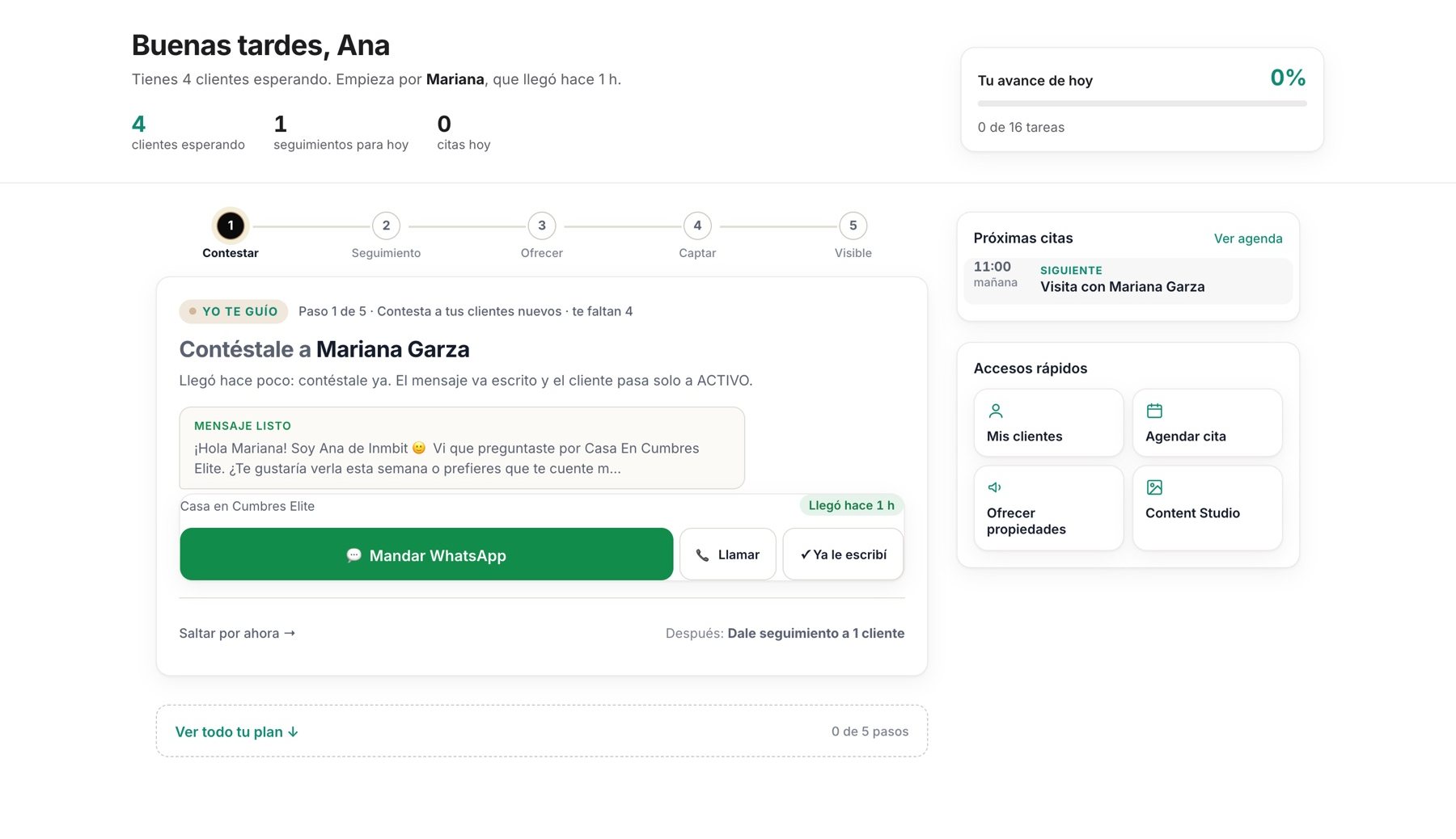 Arranca tu día: plan de cinco pasos con el cliente que hay que contestar primero